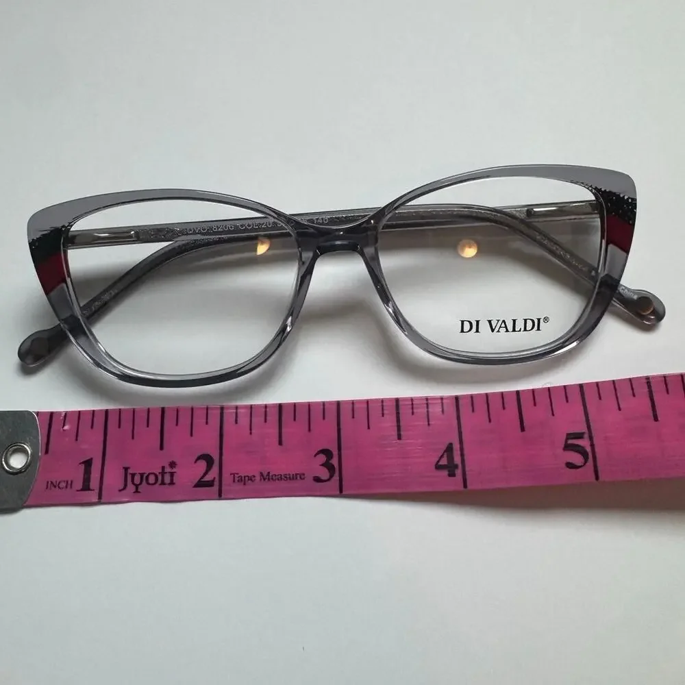 NEW Di Valdi DVO8206 Cat eye gray clear - Eyeglasses frame